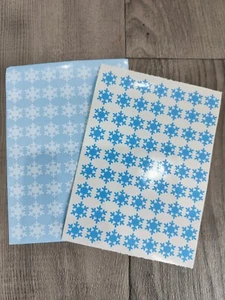 63 X Snowflake Christmas Star Vinyl Decal Stickers. Bauble / Wine Glass / Craft - Picture 1 of 3