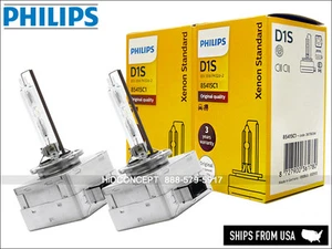 Genuine Philips D1S OEM 4300K HID Xenon Headlight Bulbs 35W | 85415 | Pack of 2 - Picture 1 of 5