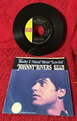 45 rpm Johnny Rivers Baby I Need Your Lovin record & Picture Sleeve ultrasonic - Image 1 of 2