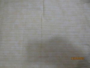 1.5 yds Peppermint & Hollyberries cotton fabric Muted Yellow rows of dots #1206 - Picture 1 of 4