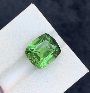 Rutile Peridot Natural Cut Loose Gemstone From Pakistan 10. 90 Carat - Picture 1 of 10