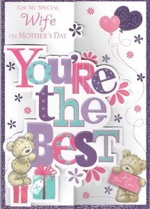 TARJETA DEL DÍA DE LA MADRE ESPOSA GRAN CALIDAD Lindo Diseño Tarjeta del Día de la Madre - Imagen 1 de 3
