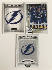 NHL Cards Lot,3x Team Checklist Tampa Bay Lightning
