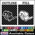 Angry Duck Head Sticker Mascot Hunting Birds Waterfowl Oregon Fun Vinyl Decal  