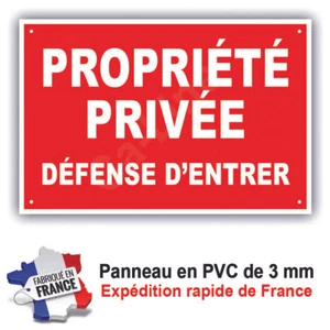 Propriété privée protection plaque maison surveillance défense d'entrer Panneau - Imagen 1 de 1