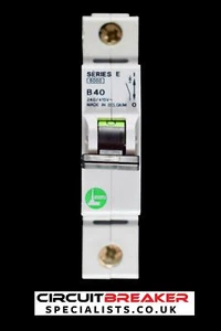 STEEPLE 40 AMP CURVE B 6 kA MCB CIRCUIT BREAKER SERIES E 14140 - Picture 1 of 7