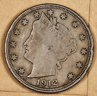 1912-d Liberty Nickel.  Natural Uncleaned.  &quot;Perfect&quot; VF.  193855