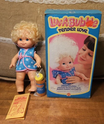 "Muñeco bebé Luv A Bubble Tender Love 14"" Mattel 1978 original con caja sellada Suds" Foto 1 de 4