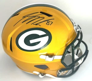 Packers JORDY NELSON Signed Full Size Riddell Replica Speed Helmet AUTO - BAS - Picture 1 of 1