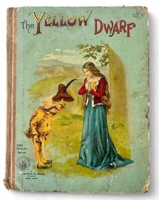 Antique YELLOW DWARF NAIN JAUNE by Madame d'Aulnoy French fairy tale book 1907 A - image 1 of 4