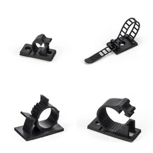 Self Adhesive Cable Management Clips Fixed Clamp Various Size - Picture 1 of 28