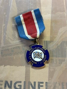 British Women's Constitutional Association Medal Enamel Rare Piece Curios 9z - Bild 1 von 2