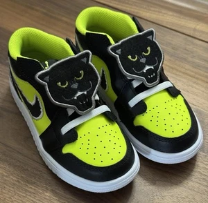 Nike Air Jordan 1 Low Boys Yellow Black Cat Volt Panther Shoes DX6668-701 10C - Picture 1 of 4