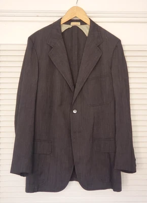 Vtg Brooks Brothers 3 roll 2 Unlined Sack Blazer Gray 60's Ivy Prep Approx 42 - Image 1 of 4