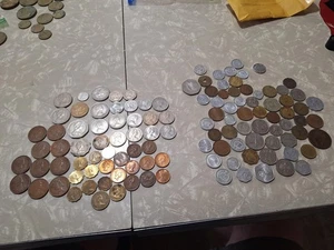 117 Pc World Foreign Coins Huge Lot  Some Vintage - Picture 1 of 10