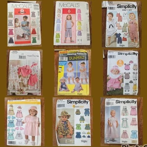 Simplicity, McCall's, Vogue for Me - Baby/ Toddler Patterns - Lot of 9 New & EUC - Picture 1 of 22