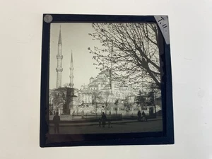 ISTANBUL, THE BLUE MOSQUE, Turkey - Original Magic Lantern 3.25 Inch SLIDE - Picture 1 of 1