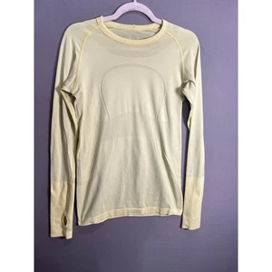 Lululemon Swiftly Tech Long Sleeve 2.0 Race Length Shirt Gr.8 Yellow Preppy Gym - Bild 1 von 12