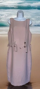 Badgley Mischka Midi Dress Women 12 Blush Pink Sleeveless Elegant Classy - Picture 1 of 8