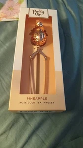 New!Pinky Up PINEAPPLE Tea Infuser Rose Gold Color in Gift Box - Picture 1 of 5