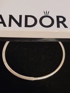 Authentic Pandora ALE  Sterling Silver Open Cuff Bangle Size 3, 6.5cm 9.63g - Picture 1 of 14