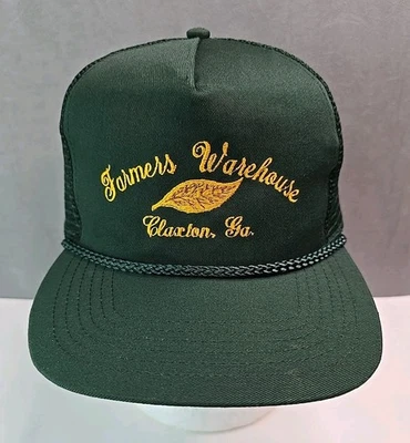 Sombrero de cuerda Farmers Warehouse de colección marco A hoja de escritura dorada gorra snapback verde Foto 1 de 4
