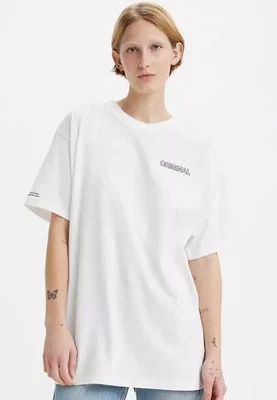 Levis Damen T-Shirt GRAPHIC COBALT TEE MINIMAL SPORT CIRCLE, Weiß, XS