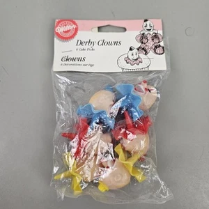 Wilton Derby Clowns 6 Cake Picks, OVP, NOS, 1994 - Bild 1 von 5