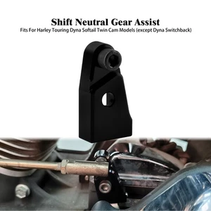 Black Gear Shift Neutral Assist Bracket Kit For Harley Softail Touring Road King - Foto 1 di 13