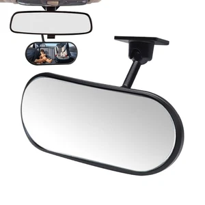 Car Mirror for Baby Rear View Mirror 360 Adjustable Adhesive Mount Wide Angle - Imagen 1 de 10