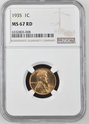 1935 Wheat Penny - MS67RD - NGC - Incredible Coin! - Image 1 of 2