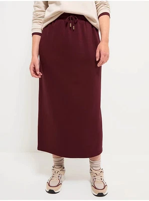 Womens size 8 Warm Winter Maxi Skirt Long Soft Thick Cotton Burgundy George - Image 1 of 4