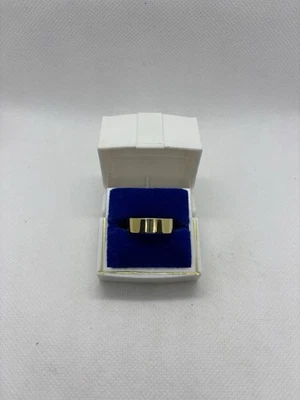 Anillo vintage de latón para hombre en tono dorado talla 7,5 Foto 1 de 4