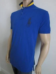 Ralph Lauren BLUE CUSTOM FIT BIG PONY POLO SHIRT NWT XL - Picture 1 of 1