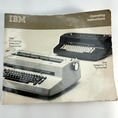 Instrucciones de operación de la máquina de escribir IBM Correcting Selectric 1973 en buen estado Foto 1 de 4