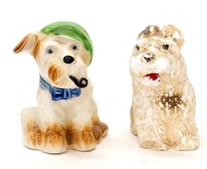 Vintage Fine Dog Figurines Chalkware & Porcelain - Picture 1 of 4