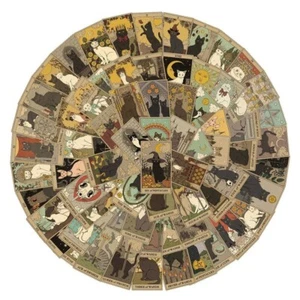 72 pcs Vintage Cat Waterproof Stickers / Cute Cartoon Stickers /Phone Cases DIY - Picture 1 of 9