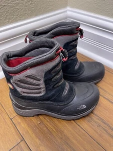 The North Face Boys Sz US 5 EU 37 Heat Seeker Black Snow Winter Boot Waterproof  - Picture 1 of 9