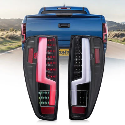 Black 2004-2012 Chevy Colorado GMC Canyon Full LED Tube Tail Lights Brake Lamps - Image 1 of 4