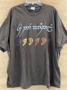 YOU ARE ALL WELCOME HERE Brown Elvish LOTR Memes Short Sleeve T Shirt Sz 2XL - Picture 1 of 16