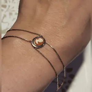 Brazalete camafeo vintage de oro de 14k Vermeil Danecraft - Imagen 1 de 6