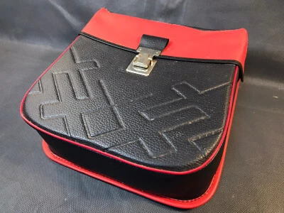 Ancienne sacoche de vélo vintage en simili cuir neuve années 1950 randonneuse - Photo 1/4