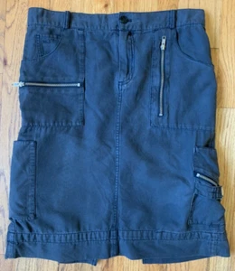 Marc Jacobs black cotton punk cargo skirt size 8 circa 2000 Y2K EUC! - Picture 1 of 3