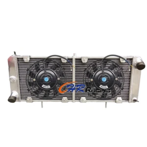 Aluminum Radiator+Fans for Fiat X1/9 Bertone X1/9 Lancia Scorpion & Montecarlo - Picture 1 of 4