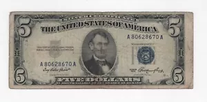 1953 Five 5$ Dollar Silver Certificate - Picture 1 of 3