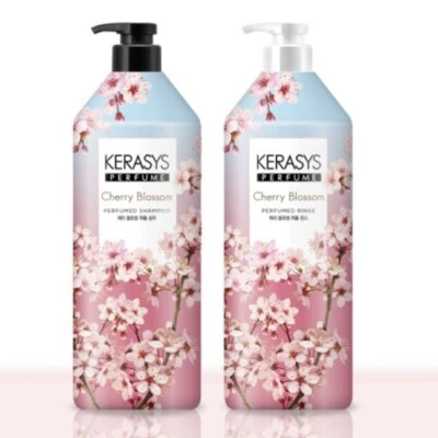 Kerasys Cherry Blossom Perfumed Shampoo  Conditioner Set 1L Each Full Size Gift - Image 1 of 2