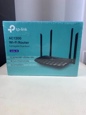 TP-Link AC1200 Smart WiFi Router Full Gigabit Archer A6 Version 2.8 SEALED - Image 1 of 4