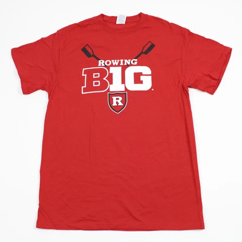 Rutgers Scarlet Knights Delta Short Sleeve Shirt Men's M XL Red Rowing NCAA Used Cover