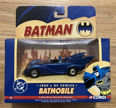 Corgi 2005 Batman 1/43 MIB  1960s DC Comics Batmobile BMBV2 77320 - Image 1 of 4
