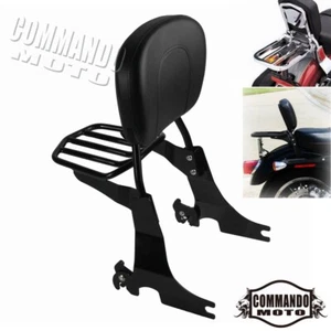 Motorcycle Sissy Bar Rear Luggage Rack For Harley Sportster XL883 1200 2004-2016 - Picture 1 of 7
